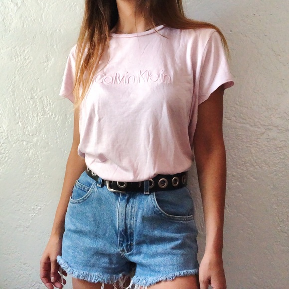 Calvin Klein Tops - calvin klein baby pink soft tee
